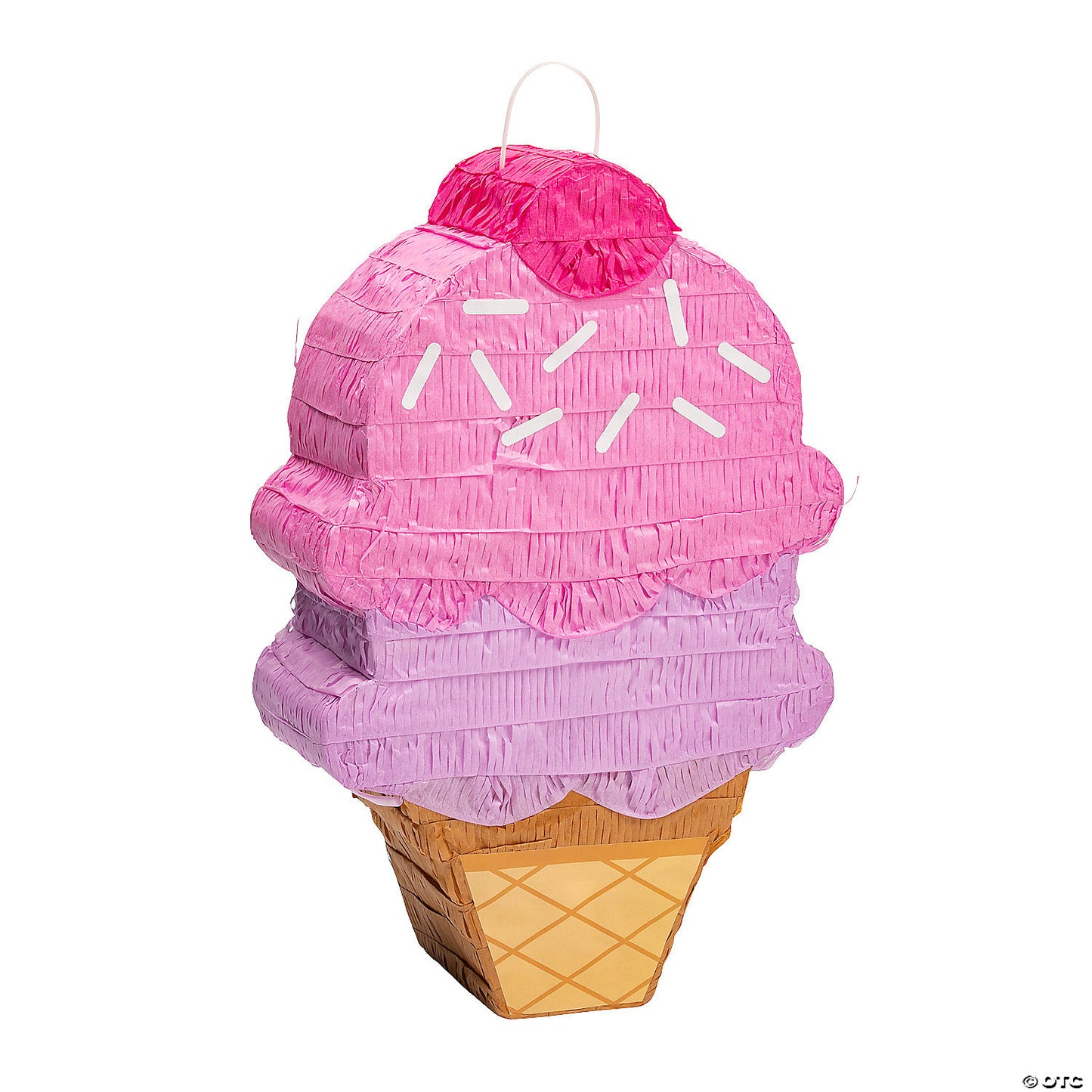 Ice Cream Cone Pink & Purple Papier-Mâché Piñata