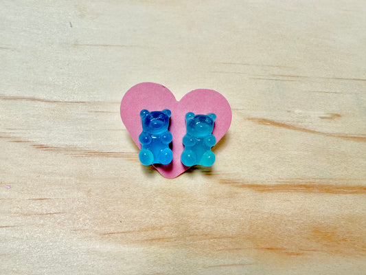 Blue Gummy Bear Earrings